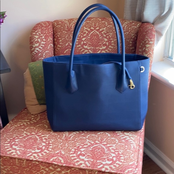 Dagne Dover Handbags - Dagne Dover Navy Blue Signature Tote Legend